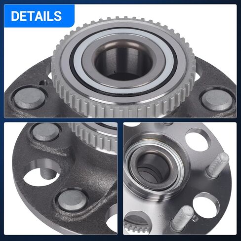 Autoround 512259 محمل العجلات الخلفية ومجموعة المحور متوافقة مع Honda Civic 2004-2005، Acura RSX 2002-2006، 5 العروات مع ABS، مجموعة من 2 in Saudi Arabia