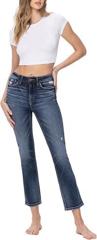 Flying Monkey - Benefactor - High Rise Ankle Slim Straight Jeans - F5223 in Kuwait