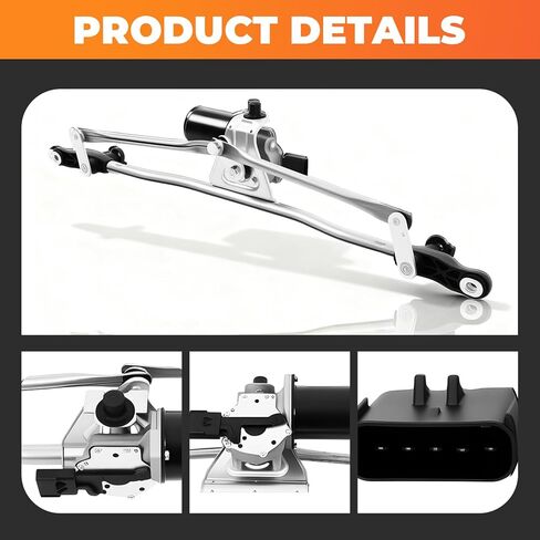 Front Windshield Wiper Motor and Linkage Assembly Compatible with 2007-2018 JK/JL 2018 JK 602-105AS 55077859AB 55077859AD in Saudi Arabia