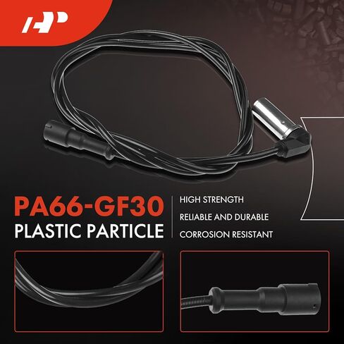 A-Premium Rear Left/Right ABS Wheel Speed Sensor Compatible with Ford - F650 2004 2005 2006 2007, L6 5.9L/7.2L/V8 6.0L - Rear Driver or Passenger Side, Replace# 4C4Z2C190BA in Saudi Arabia