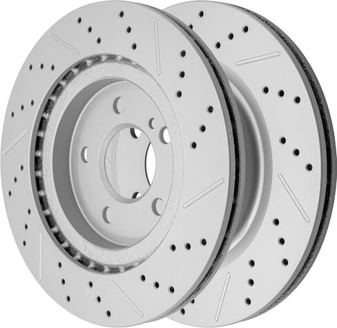 Disc Brake Rotor Rear Drilled and Slotted Vented Rotors for Infiniti Qx30 2017-2019, for Mercedes-Benz B Electric Drive 2014-2015/ B250 2013-2018/ B250E 2016-2017/ Gla250 2015-2020/ Cla250 in Kuwait