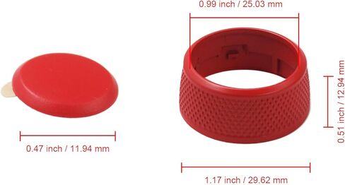 غطاء أحمر لمقبض اختيار وضع القيادة متوافق مع مقبض وضع القيادة لبورشه كايين 2024-2025، باناميرا 2021-2025، ماكان 2022-2024، 911 2019-2024، تايكان 2020-2025 in Kuwait