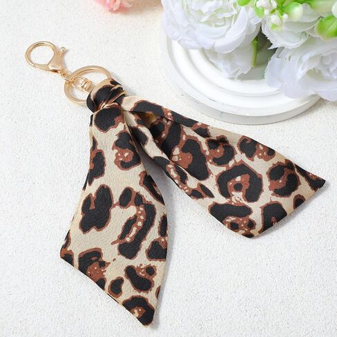 2 جهاز كمبيوتر شخصى لطيف ليوبارد القوس المفاتيح ليوبارد طباعة القوس حقيبة سحر سلاسل المفاتيح سحر لحقائب اليد الرجعية ليوبارد مفتاح سلسلة الملحقات الفهد حلقات السيارة النساء لحقائب اليد حمل الحقائب (القهوة) in Kuwait