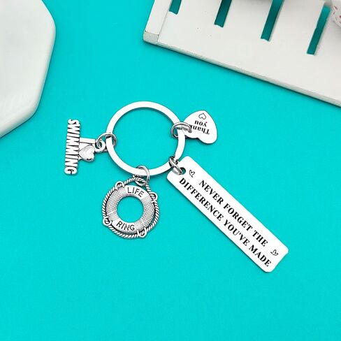 Xiahuyu Swim Coach Keychain Gifts for Men Women Swimming Coach Appreciation Gift Swim Team Gift Swimmer Swim Lover Gift Swim Teacher Gift Thank You Gift for Swim Coach Swim Instructor in Saudi Arabia