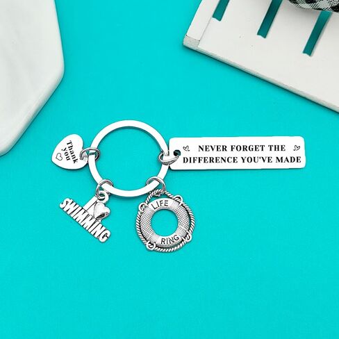 Xiahuyu Swim Coach Keychain Gifts for Men Women Swimming Coach Appreciation Gift Swim Team Gift Swimmer Swim Lover Gift Swim Teacher Gift Thank You Gift for Swim Coach Swim Instructor in Saudi Arabia