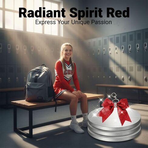 مجموعة سلاسل مفاتيح على شكل فيونكة مكونة من 24 قطعة، حلقات مفاتيح من نسيج حجر الراين، زينة حلية للحقيبة باللون الأحمر اللامع، ملحقات خفيفة الوزن لحقائب الظهر، والحفلات، والهدايا in Kuwait