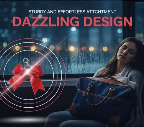 مجموعة سلاسل مفاتيح على شكل فيونكة مكونة من 24 قطعة، حلقات مفاتيح من نسيج حجر الراين، زينة حلية للحقيبة باللون الأحمر اللامع، ملحقات خفيفة الوزن لحقائب الظهر، والحفلات، والهدايا in Kuwait