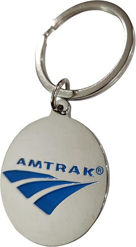 سلسلة مفاتيح Amtrak Travelmark من المينا مقاس 1.375 بوصة من الفولاذ المقاوم للصدأ إصدار جامع المفاتيح in Kuwait