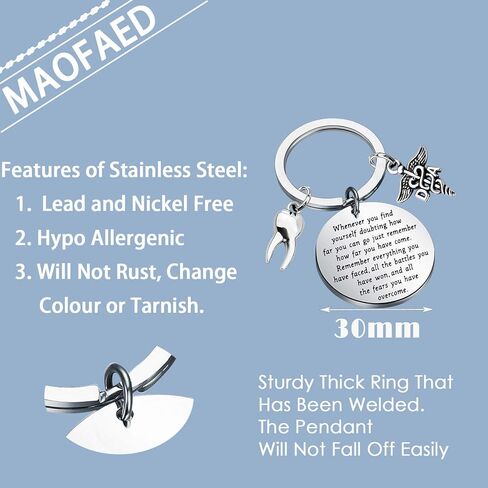 MAOFAED Dental Assistant Gift Dentist Keychain Dental Encouragement Gifts DA Graduation Gift in Saudi Arabia