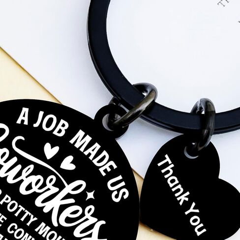 Work Besties Gifts for Women Men Funny Coworkers Keychain Appreciation Thank You Gifts Farewell Going Away Gifts for Female Colleague Employee Office Keychain for Her in Kuwait