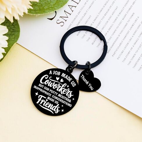 Work Besties Gifts for Women Men Funny Coworkers Keychain Appreciation Thank You Gifts Farewell Going Away Gifts for Female Colleague Employee Office Keychain for Her in Kuwait
