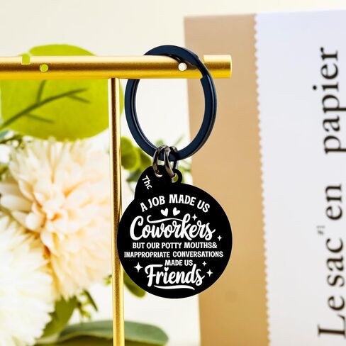 Work Besties Gifts for Women Men Funny Coworkers Keychain Appreciation Thank You Gifts Farewell Going Away Gifts for Female Colleague Employee Office Keychain for Her in Kuwait