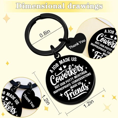 Work Besties Gifts for Women Men Funny Coworkers Keychain Appreciation Thank You Gifts Farewell Going Away Gifts for Female Colleague Employee Office Keychain for Her in Kuwait