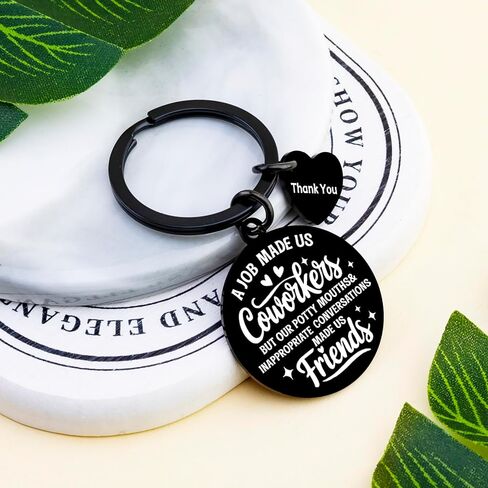 Work Besties Gifts for Women Men Funny Coworkers Keychain Appreciation Thank You Gifts Farewell Going Away Gifts for Female Colleague Employee Office Keychain for Her in Kuwait