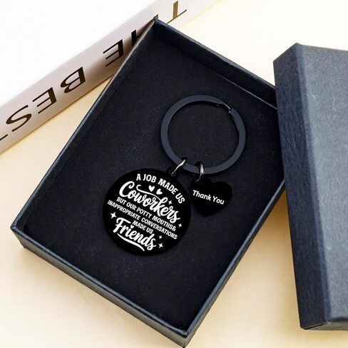 Work Besties Gifts for Women Men Funny Coworkers Keychain Appreciation Thank You Gifts Farewell Going Away Gifts for Female Colleague Employee Office Keychain for Her in Kuwait