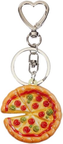 Pizza keychain, delicious and beautiful women's bag pendant in Saudi Arabia