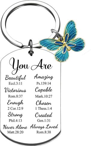 Christian Keychain Gifts for Women Mom Sister Daughter Inspirational Bible Verse Key Chains Women Religious Gifts for Woman Butterfly Key Chains Women Christian Gifts Bible Accessories Women in Saudi Arabia