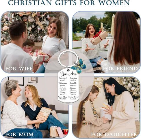 Christian Keychain Gifts for Women Mom Sister Daughter Inspirational Bible Verse Key Chains Women Religious Gifts for Woman Butterfly Key Chains Women Christian Gifts Bible Accessories Women in Saudi Arabia