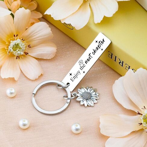 Bestie Friend Gifts Enjoy The Next Chapter Keychain Retirement Gifts for Women Men Graduation Farewell Leaving Gift Ideas For Coworkers Housewarming Gift for New Home Owners in Saudi Arabia