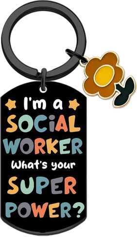 Social Worker Gifts For Women Funny Social Worker Appreciation Gifts Keychains Thoughtful Thank You Gift for Famle School Socials Workers Volunteer Principal Graduation Birthday Gift Keyring in Kuwait