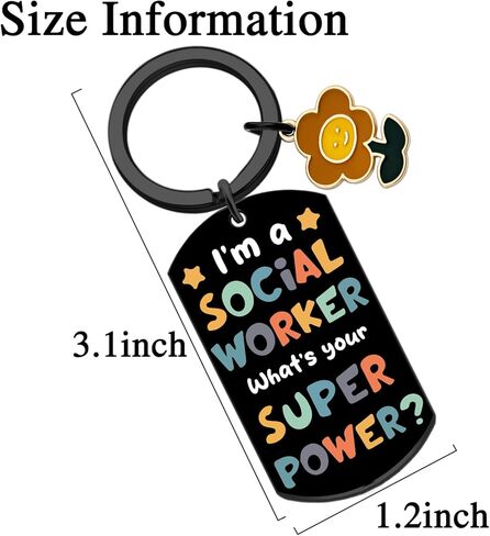 Social Worker Gifts For Women Funny Social Worker Appreciation Gifts Keychains Thoughtful Thank You Gift for Famle School Socials Workers Volunteer Principal Graduation Birthday Gift Keyring in Kuwait