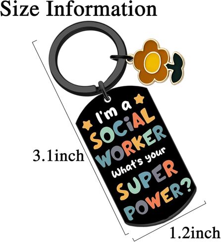 Social Worker Gifts For Women Funny Social Worker Appreciation Gifts Keychains Thoughtful Thank You Gift for Famle School Socials Workers Volunteer Principal Graduation Birthday Gift Keyring in Kuwait