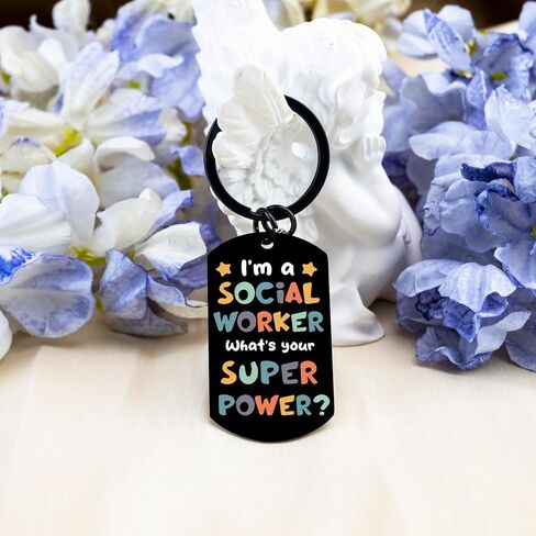 Social Worker Gifts For Women Funny Social Worker Appreciation Gifts Keychains Thoughtful Thank You Gift for Famle School Socials Workers Volunteer Principal Graduation Birthday Gift Keyring in Kuwait