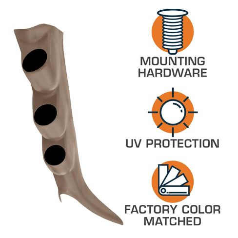 جراب قياس عمود ثلاثي GlowShift Tan متوافق مع شيفروليه تشيفي سيلفرادو 1500 2500HD 3500HD Duramax 2000-2006 - لون المصنع مطابق - بلاستيك ABS - حوامل (3) مقاييس 2-1/16 بوصة (52 مم) in Saudi Arabia