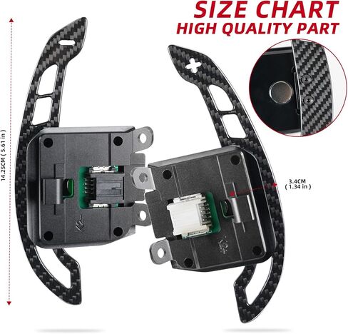 تمديد مبدلات عجلة القيادة المغناطيسية من ألياف الكربون لسيارة كورفيت C8 Z51 Z06 2020-2025 (لامع، مغناطيسي، بديل) in Kuwait