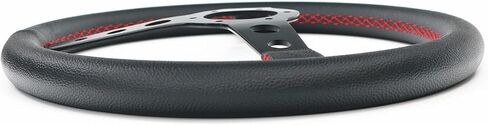 14in Racing Steering Wheel, Universal Leather Steering Wheel, Six Hole Black with Horn for MOMO Prototipo in Saudi Arabia