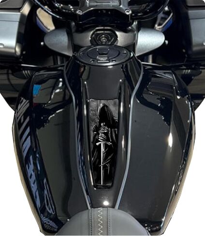 Kustom Cycle Parts Grim Reaper Sword Plastic Dash Panel Console Insert! Compatible with 2024+ Harley Davidson Street Glides & Road Glides in Saudi Arabia