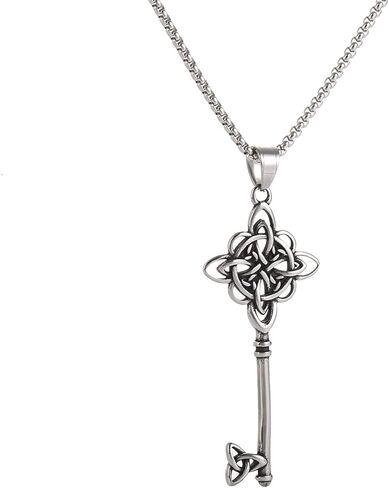 قلادة مفاتيح بعقدة ساحرة من NIGHTCRUZ، قلادة بعقدة سحرية ساحرة، مجوهرات سلتيك للنساء in Kuwait