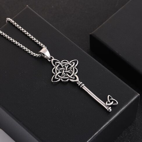 قلادة مفاتيح بعقدة ساحرة من NIGHTCRUZ، قلادة بعقدة سحرية ساحرة، مجوهرات سلتيك للنساء in Kuwait