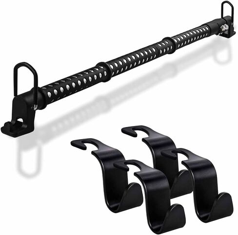 Car Clothes Hanger Bar Heavy Duty, Clothing Racks for Hanging Clothes in Car Telescoping 34-54inch Car Clothes Rack Suitable for Cars Trucks SUVs. (34-50inch) in Kuwait