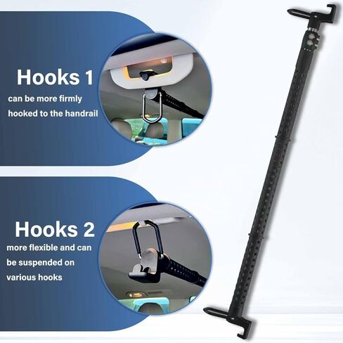 Car Clothes Hanger Bar Heavy Duty, Clothing Racks for Hanging Clothes in Car Telescoping 34-54inch Car Clothes Rack Suitable for Cars Trucks SUVs. (34-50inch) in Saudi Arabia
