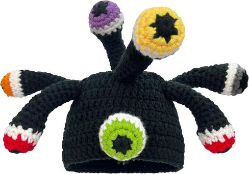 Crochet Octopus Hat Funny Hats with Eye Tentacles Funny Gifts for Men Women in Kuwait
