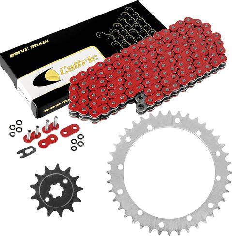 Caltric Red O-Ring Drive Chain & Sprockets Kit Compatible with Yamaha Blaster 200 Yfs200 Yfs-200 1988-2006 in Saudi Arabia