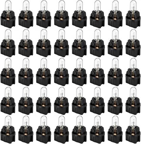 Baquler 40set T5 17 57 86 Halogen Instrument Cluster Bulbs 12v Dashboard Light with Twist Socket Universal Lighting Accessories for Interior Car Dashboard Instrument Gauge Cluster Indicator Lamp Panel in Kuwait