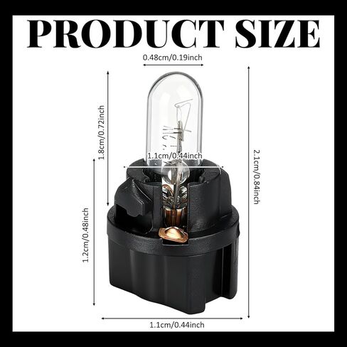 Baquler 40set T5 17 57 86 Halogen Instrument Cluster Bulbs 12v Dashboard Light with Twist Socket Universal Lighting Accessories for Interior Car Dashboard Instrument Gauge Cluster Indicator Lamp Panel in Kuwait