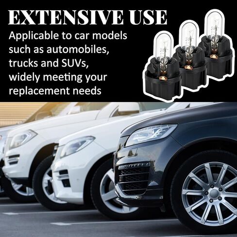 Baquler 40set T5 17 57 86 Halogen Instrument Cluster Bulbs 12v Dashboard Light with Twist Socket Universal Lighting Accessories for Interior Car Dashboard Instrument Gauge Cluster Indicator Lamp Panel in Kuwait