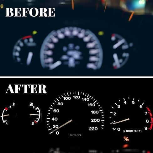 Baquler 40set T5 17 57 86 Halogen Instrument Cluster Bulbs 12v Dashboard Light with Twist Socket Universal Lighting Accessories for Interior Car Dashboard Instrument Gauge Cluster Indicator Lamp Panel in Kuwait