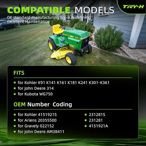 4151921S Ignition Coil Compatible with Kohler K91 K141 K161 K181 K241 K301 K321 K341 K361 Engine Replace for Kohler 231281S, 231281, 4151921A; Ariens 20355500; Gravely 022152; John Deere AM38411 in Kuwait