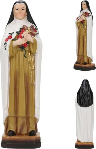 St Therese of Lisieux Statue – 8.2 x 2.4 x 2.2 Inch Resin Catholic Saint Figurine on Base, Inspirational Christian Gift, Religious Decor for Holiday, Reception, Celebration, or Housewarming in Kuwait