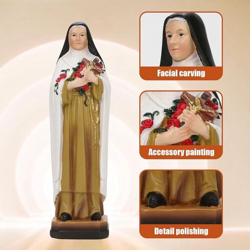 St Therese of Lisieux Statue – 8.2 x 2.4 x 2.2 Inch Resin Catholic Saint Figurine on Base, Inspirational Christian Gift, Religious Decor for Holiday, Reception, Celebration, or Housewarming in Kuwait