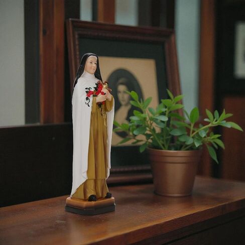 St Therese of Lisieux Statue – 8.2 x 2.4 x 2.2 Inch Resin Catholic Saint Figurine on Base, Inspirational Christian Gift, Religious Decor for Holiday, Reception, Celebration, or Housewarming in Kuwait