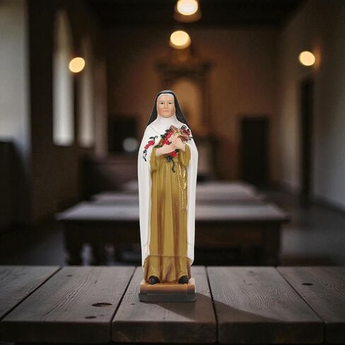St Therese of Lisieux Statue – 8.2 x 2.4 x 2.2 Inch Resin Catholic Saint Figurine on Base, Inspirational Christian Gift, Religious Decor for Holiday, Reception, Celebration, or Housewarming in Kuwait