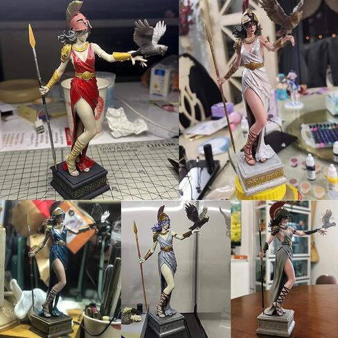 DIY 3D أثينا العفن تمثال تمثال اليونانية روما عصر النهضة النحت الأساطير ديكور لرف الكتب خزانة طاولة مكتب سطح المكتب الديكور المركزية الحلي (200 مم) in Kuwait