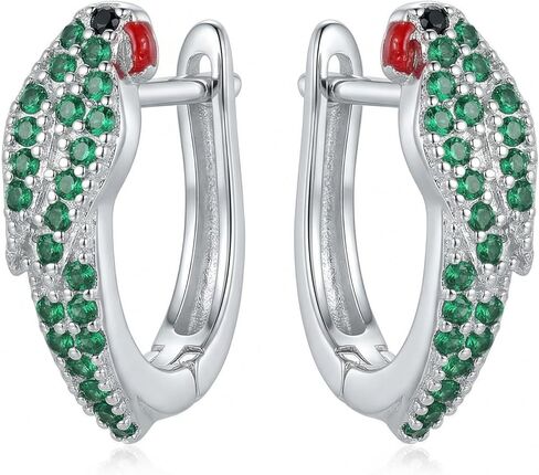 Parrot Earrings Bird Huggie Hoop Earrings Bird Parrot Jewelry Gifts for Women in Saudi Arabia