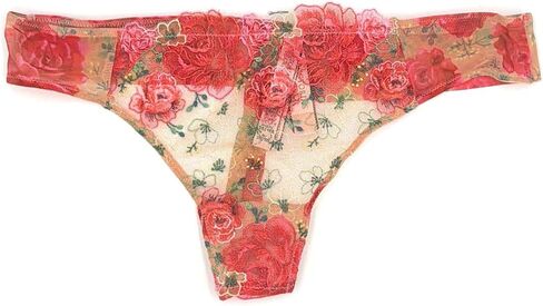 Victoria's Secret Women's Floral Embroidery Lace Thong Panty Medium in Saudi Arabia