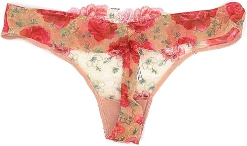 Victoria's Secret Women's Floral Embroidery Lace Thong Panty Medium in Saudi Arabia